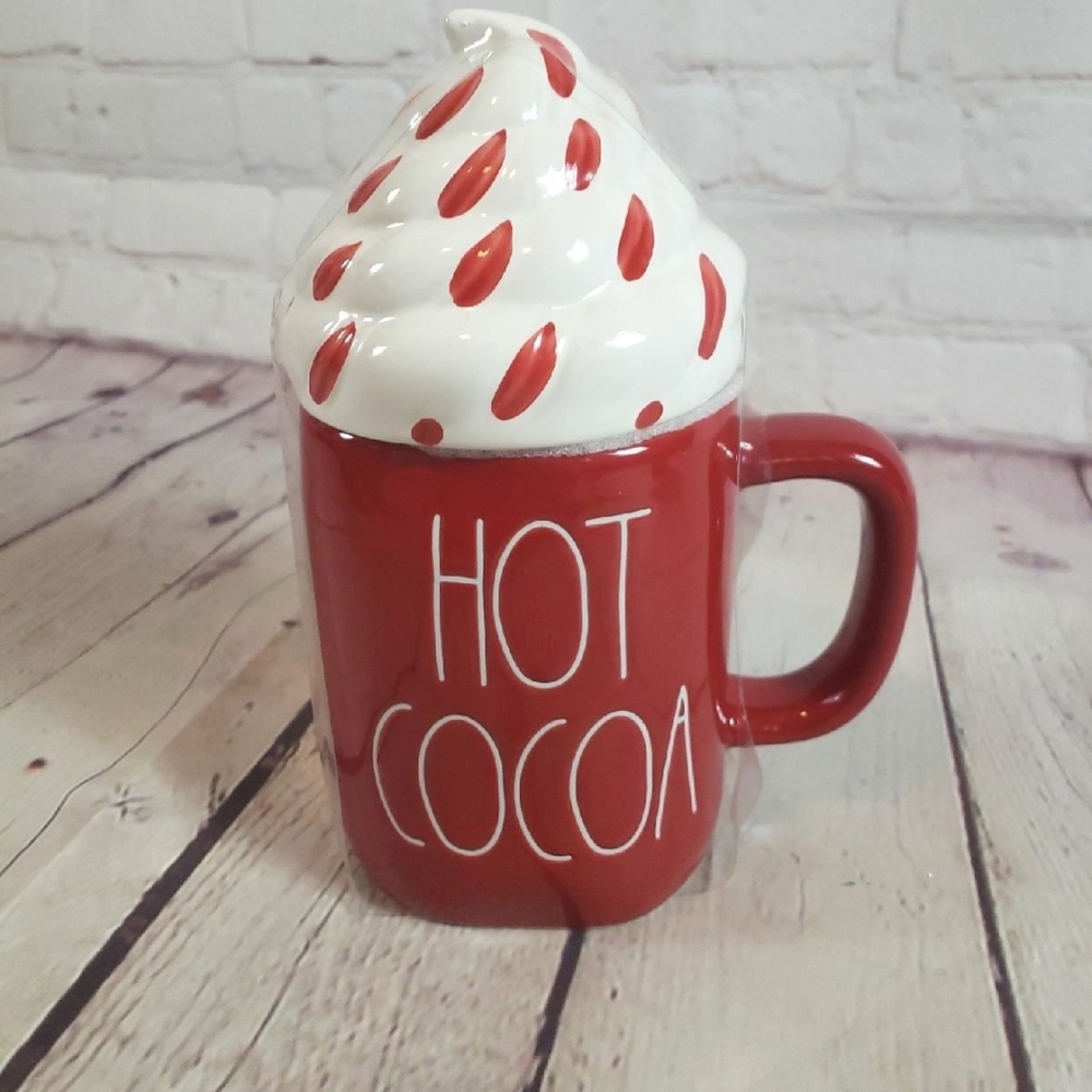 Rae Dunn Hot Cocoa With Whip Cream Topper Mug